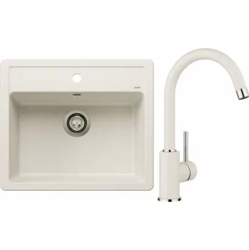 Granitový dřez Blanco Set 07-C 25 Legra 6 Bílá soft + Mida Bílá soft