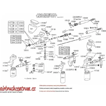 Stříkací pistole Harder Steenbeck - Evolution X, tělo pistole 123433