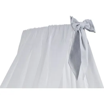 Nebesa nad postýlku Caramella Pure Grey stojící nebesa s šedou mašlí