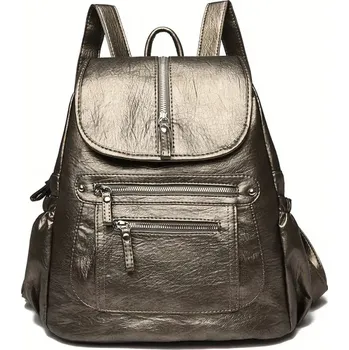 Městský batoh Dámský kožený batoh Barva: Bronzová