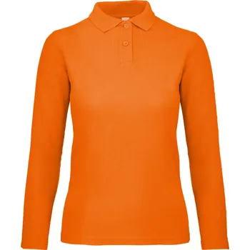 B&C Polokošile B&C ID.001 LSL, dlouhý rukáv, dámská COT010I1323501-orange S Oranžová