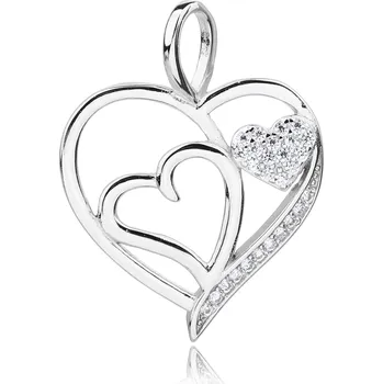 Přívěsek Zlatnictví Helios Trojité srdce ze stříbra