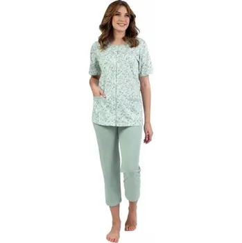 Dámské noční prádlo Dámské pyžamo 694/53 REGINA zelená světlá M
