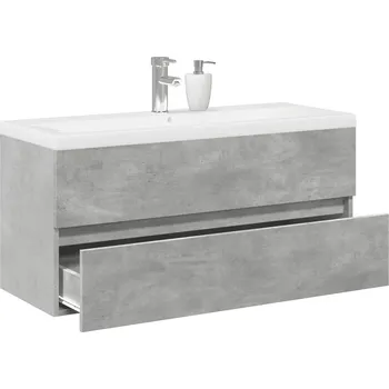 Koupelnový nábytek 2dílný set koupelnového nábytku betonově šedý kompozitní dřevo