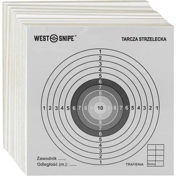 Terč na sportovní střelbu HUR Westsnipe číslovaný střelecký terč 140 x 140 mm 100 ks