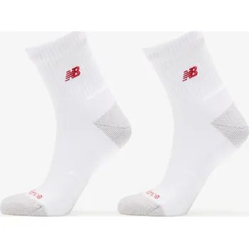 Pánské ponožky Ponožky New Balance Active Premium Crew Quarter 2-Pack White M