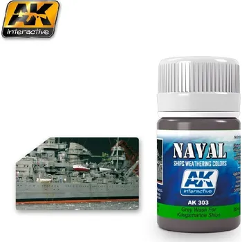 Modelářská barva AK Interactive - Grey Wash for Kriegsmarine Ships