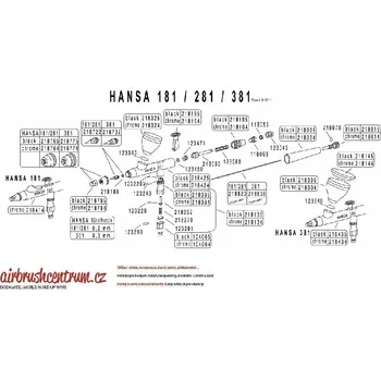 Vodovodní baterie Hansa - tělo vzduchového ventilu chrom 218394