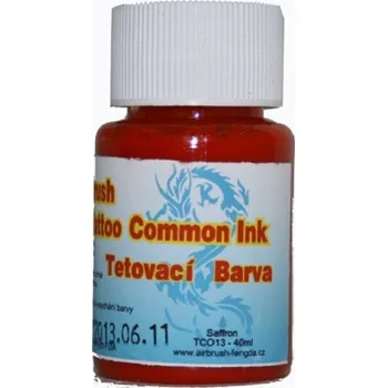 Odstranitelné tetování Golden Phoenix - Airbrush barva pro dočasné tetování - saffron 40 ml