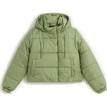 bunda zimní dámská VANS Hillgate Cropped Puffer Neutral Olive - XS
