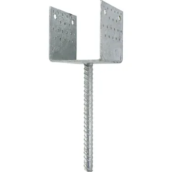 Tesařské kování Patka kotevní s trnem, 120x120mm, ZN