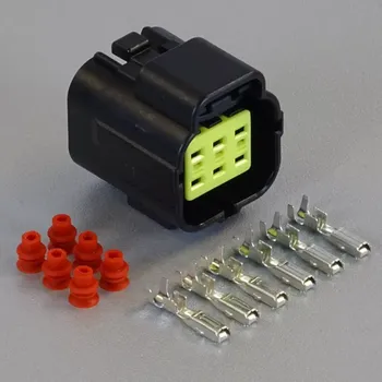 Elektrická zásuvka Sada vodotěsného konektoru 1.8 mm, 6 pólů, zásuvka (samice)