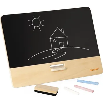 Magnetická kreslící tabulka Janod Dřevěná tabule pro děti na stůl se stojanem