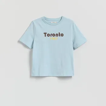 Reserved - Tričko s potiskem - bledá tyrkysová - 508GA-06X - 508GA-06X-S