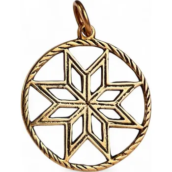 Přívěsek Drakkaria ALATYR - Hvězda Roda, slovanský přívěšek, bronz