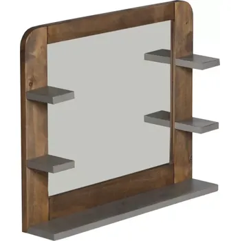 Zrcadlo Koupelnové zrcadlo Colorado recyklovaná borovice (Dřevěné zrcadlo do koupelny)