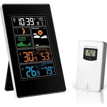 Budík JVD Barevná rádiem řízená meteorologická stanice JVD RB3389