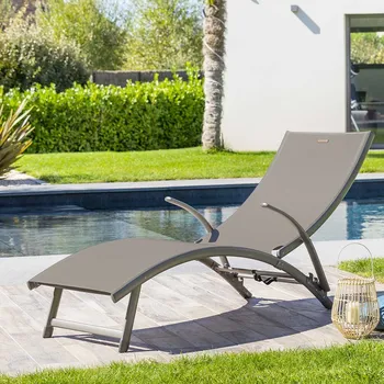 Zahradní lehátko Zahradní polohovací lehátko SAMBA v béžové barvě