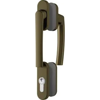 Dveřní kování ROTO sada kliky balkonových dveří ROTOLINE, nízké, hliník, střední bronz elox