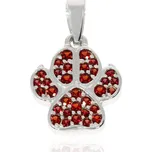 Granát Turnov Přívěsek tlapka s Českými granáty