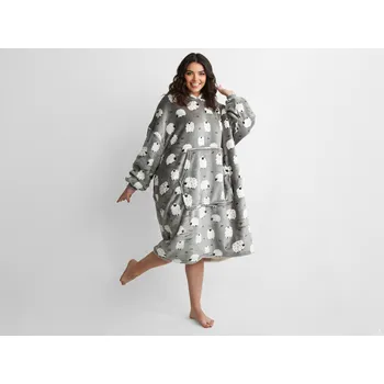 XPOSE® Mikinová deka OVEČKA, Mikroplyš + Prodloužená možnost vrácení zboží do 50 dnů