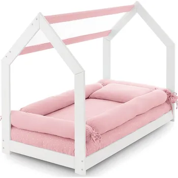 Obklad Italbaby Muslin set 2 válcových mantinelů růžový