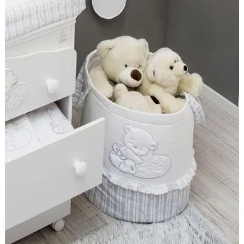 Koš na prádlo Italbaby textilní koš na hračky Love 48x50cm