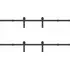 Nábytkové kování Sada příslušenství pro posuvné dveře 3295777 366 cm ocelová černá
