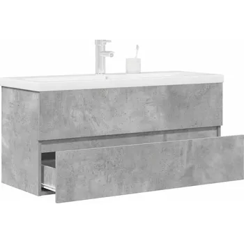 Koupelnový nábytek 2dílný set koupelnového nábytku betonově šedý kompozitní dřevo