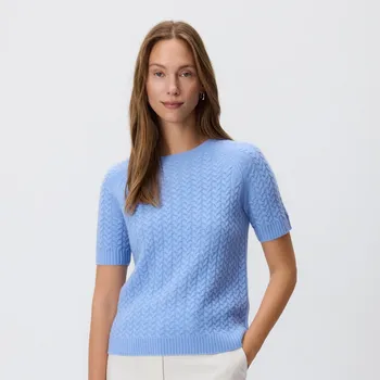 Dámský svetr Reserved - Vlněný svetr - světle modrá - 129GS-50X - 129GS-50X-S