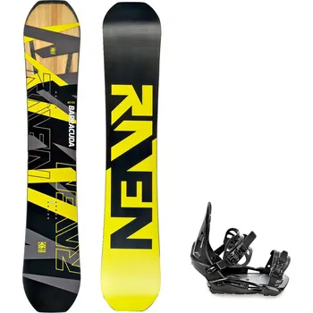 Snowboarding Snowboard komplet Raven Barracuda Carbon Lime + vázání s230 black Velikost: 147 cm, Velikost vázání: S/M