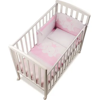 Příslušenství pro dětskou postel a kolébku Italbaby Baby Re mantinel s ložním prádlem růžový