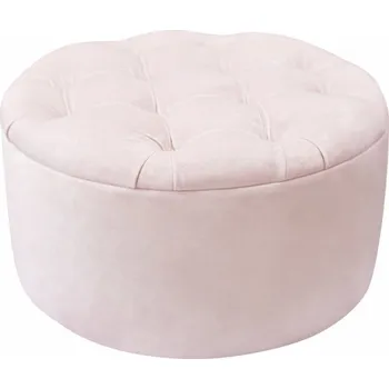Taburet Caramella Baby Pink prošívaná taburetka růžová