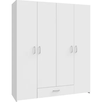 Šatní skříň Šatní skříň KELLO 4D1S, bílá, 5 let záruka +možnost VÝNOSU + vyzvednutí ZDARMA