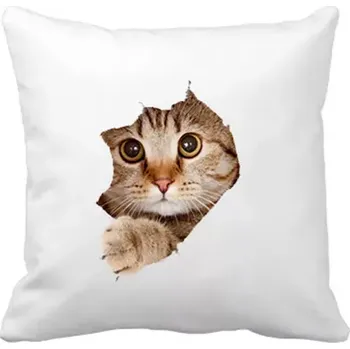 Polštář bílý saténový povlak na polštář 35x35 cm