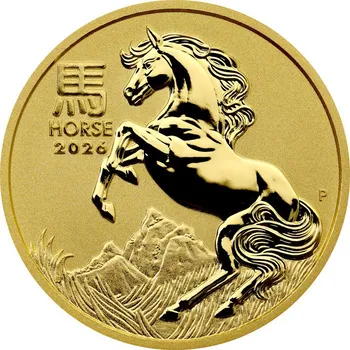 Zlatá investiční mince Year of the Horse Rok Koně Lunární 1 Oz 2026 31.1 g
