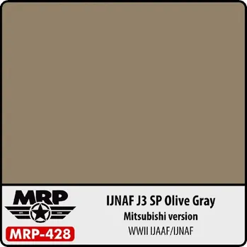 Modelářská barva MR.Paint 428 IJNAF J3 SP Olive Gray (Mitsubishi Special Paint) 30ml