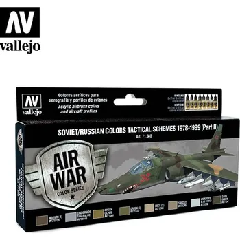 Modelářská barva Vallejo - Model Air Set 71608 Soviet / Russian Tactical Schemes 1978-1989 8x17 ml.