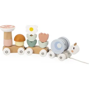 Hračka pro nejmenší Janod Dřevěný vláček Šnek Sweet Cocoon