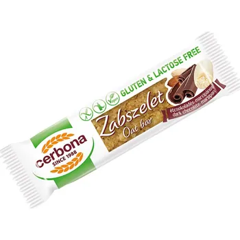 Cerbona Gluten Free Dark Chocolate- Marzipan Oat Bar With Cocoa Coating (40 g)
