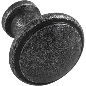 Nábytkové kování Knopka Söllo 30 mm, hloubka 28 mm, železo pozink černě pasivováno