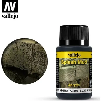 Modelářská barva Vallejo - Weathering Effects 73806 Black Splash Mud 40 ml.