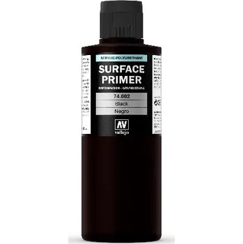 Modelářská barva Vallejo - Surface Primer 74602 Black 200 ml.