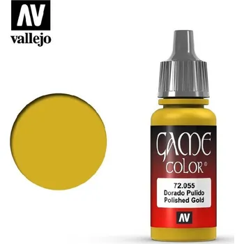 Modelářská barva Vallejo - Game Color 72055 Polished Gold 17 ml.