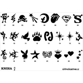 Odstranitelné tetování Kniha šablon pro airbrush dočasné tetování 02