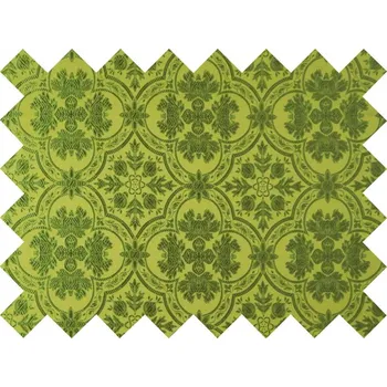 HEDVA ČESKÝ BROKÁT Vzorek brokátu 5x10cm 50749 ČTYŘLÍSTEK olivová