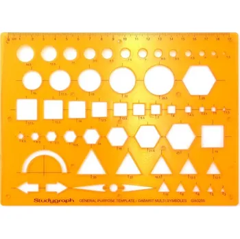 Šablona GRAPH'IT na symboly 56 tvarů