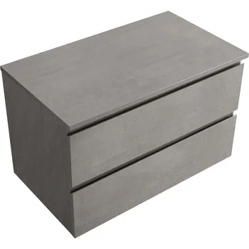 Koupelnový nábytek CERANO - Koupelnová skříňka Carole s deskou pod umyvadlo - 18 mm - betonově šedá - 101x49,8x46,5 cm