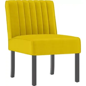 Křeslo Křeslo relaxační, nohy dřevěné, látka žlutá, BYRON