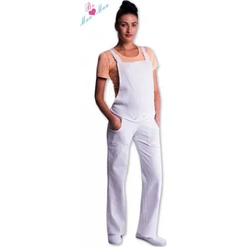 Dámská móda Be MaaMaa Lacláče - zahradníky bílé, vel. XL, Velikosti těh. moda M (38)